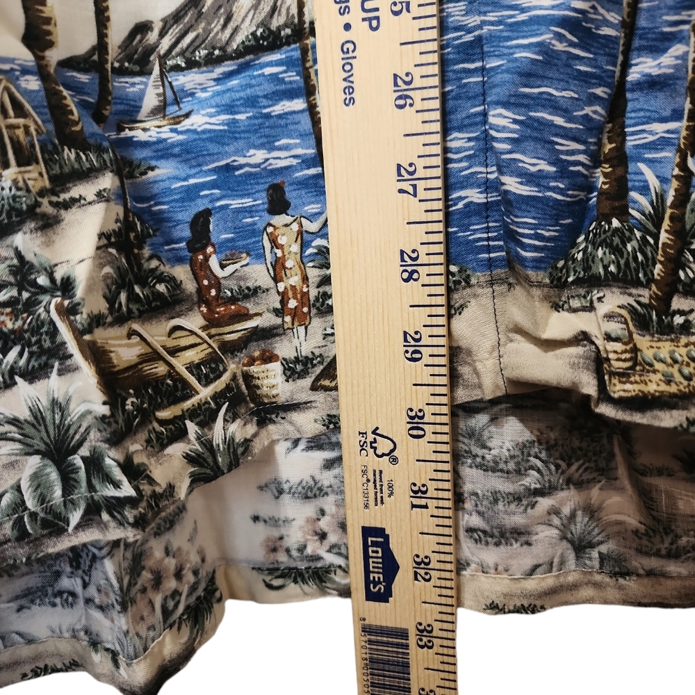 Crafton barrel men's large Palm tree, short sleeve Island  shirt button down. - Picture 6 of 7